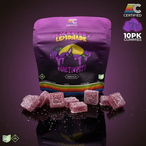 Certified Cultivators | Blackberry Lemonade Amethyst Gummies 10pack | 100mg-active