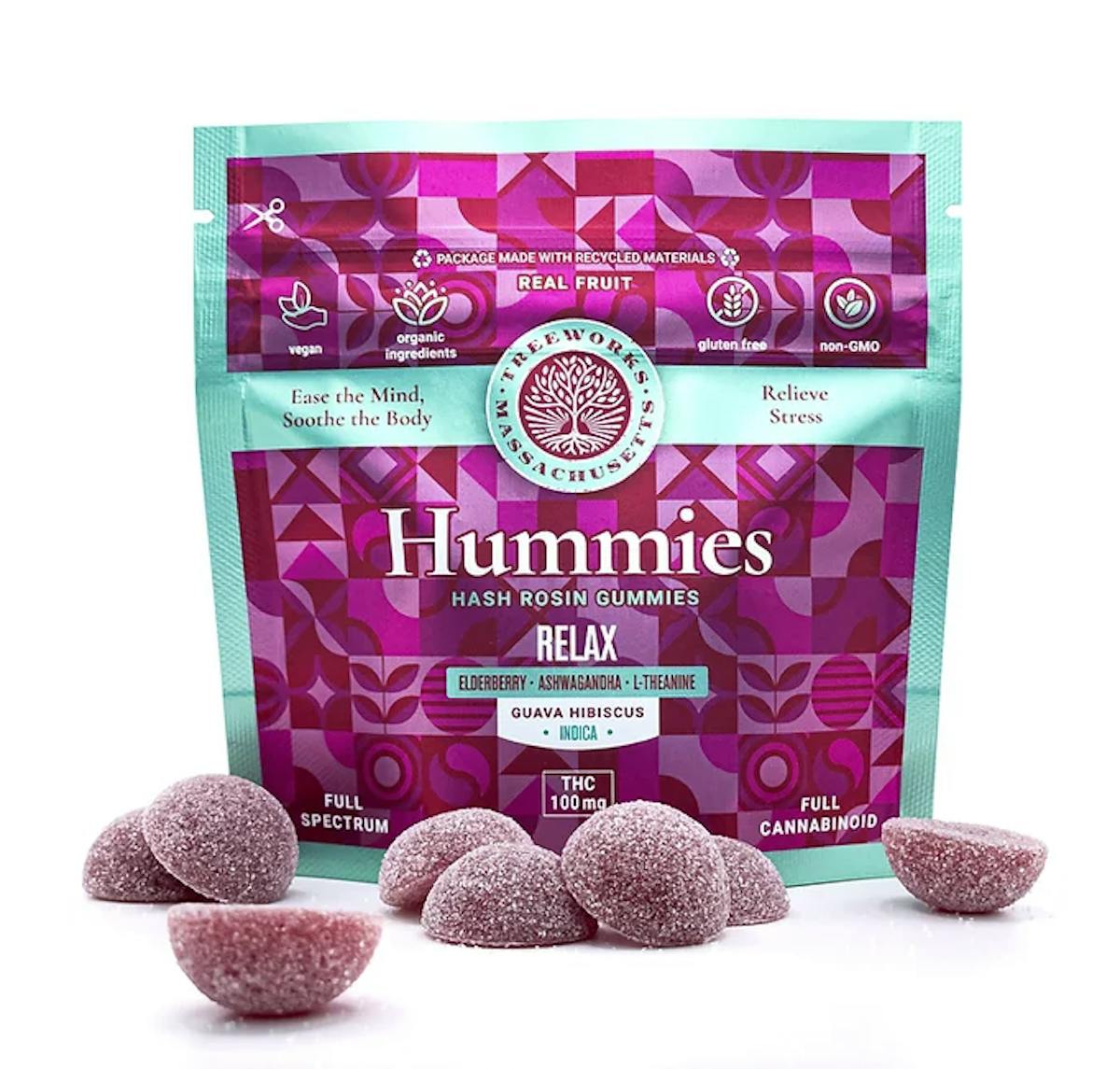 Photo of Hummies Guava Hibiscus Relax Hash Rosin Gummies 100mg 20pk