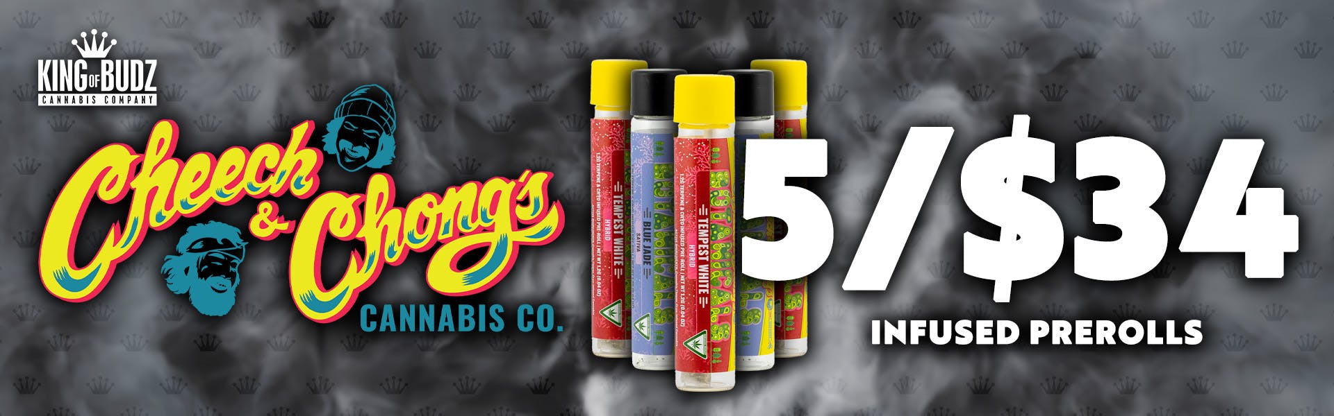 Cheech AND Chong Infused Prerolls 5 for $34