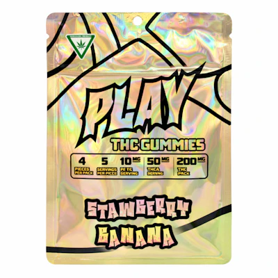 PLAY - 200mg Gummies - Strawberry Banana