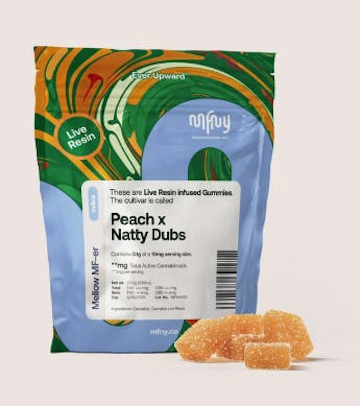 Photo of MFNY Peach x Natty Dubs Live Resin Gummies 10pk