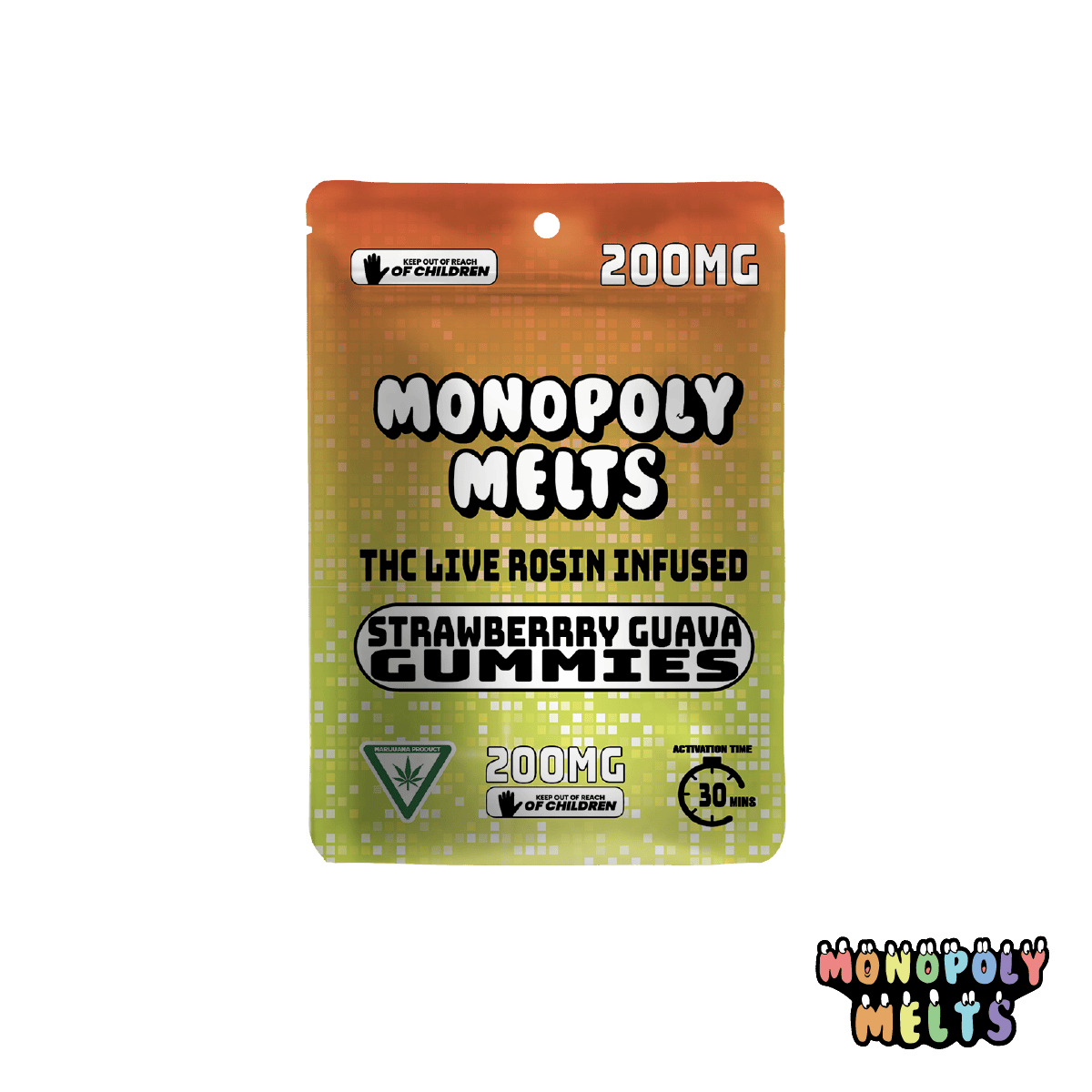 Monopoly Melts - 200mg Hash Rosin Gummies – Strawberry Guava