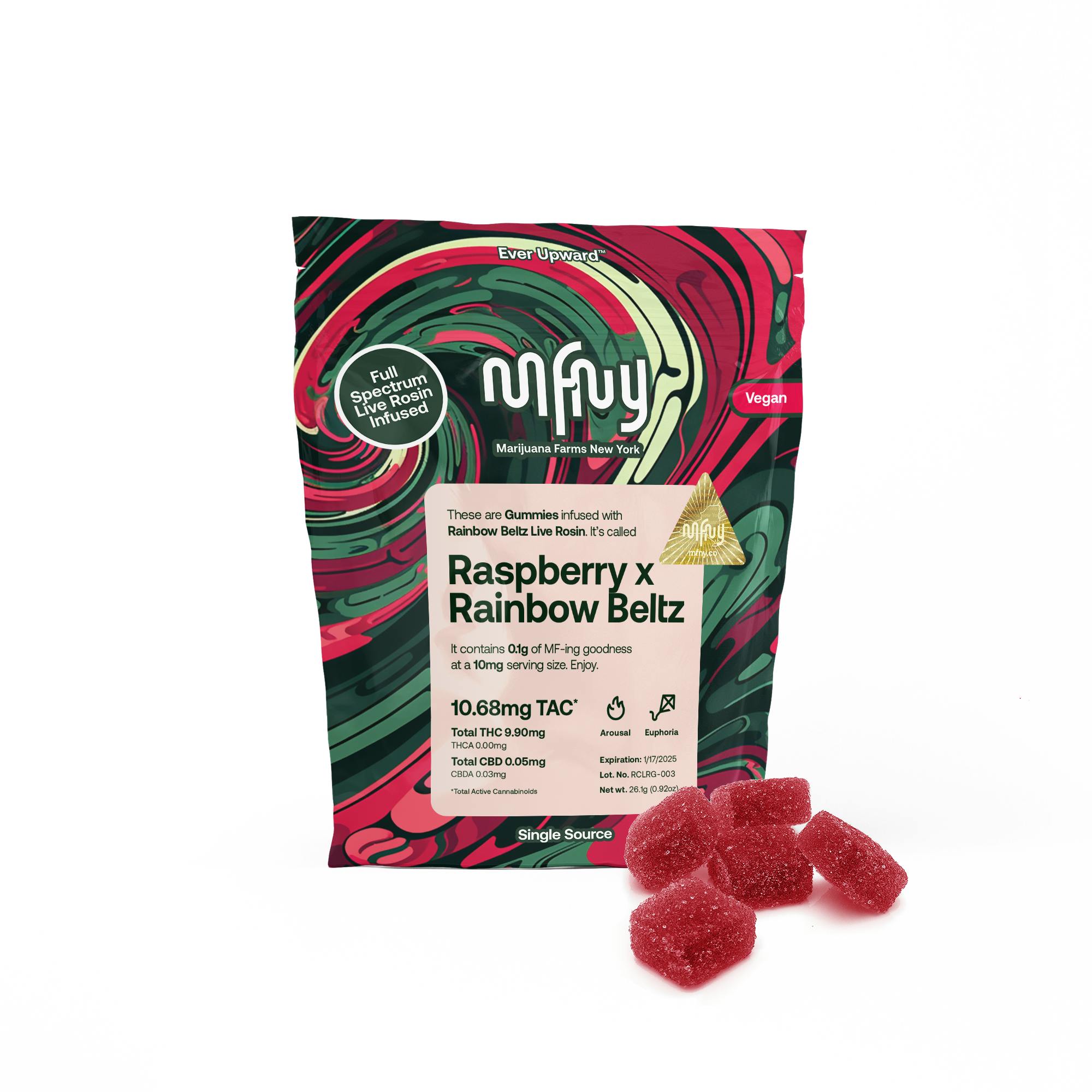 Photo of Raspberry x Rainbow Beltz 2.0 | Live Rosin Gummies