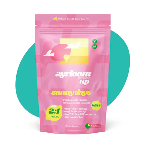 Ayrloom Up Sunny Days – Pink Lemonade 2:1 (THC:CBC) 10mg 10pk-1