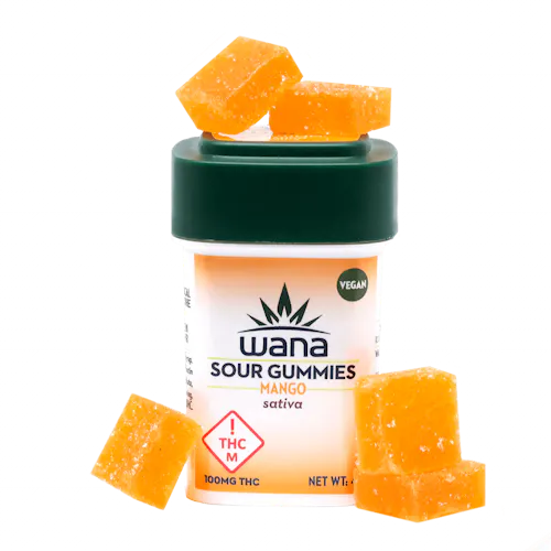 Wana | Mango Sativa Gummies | 100mg (10pk)-1