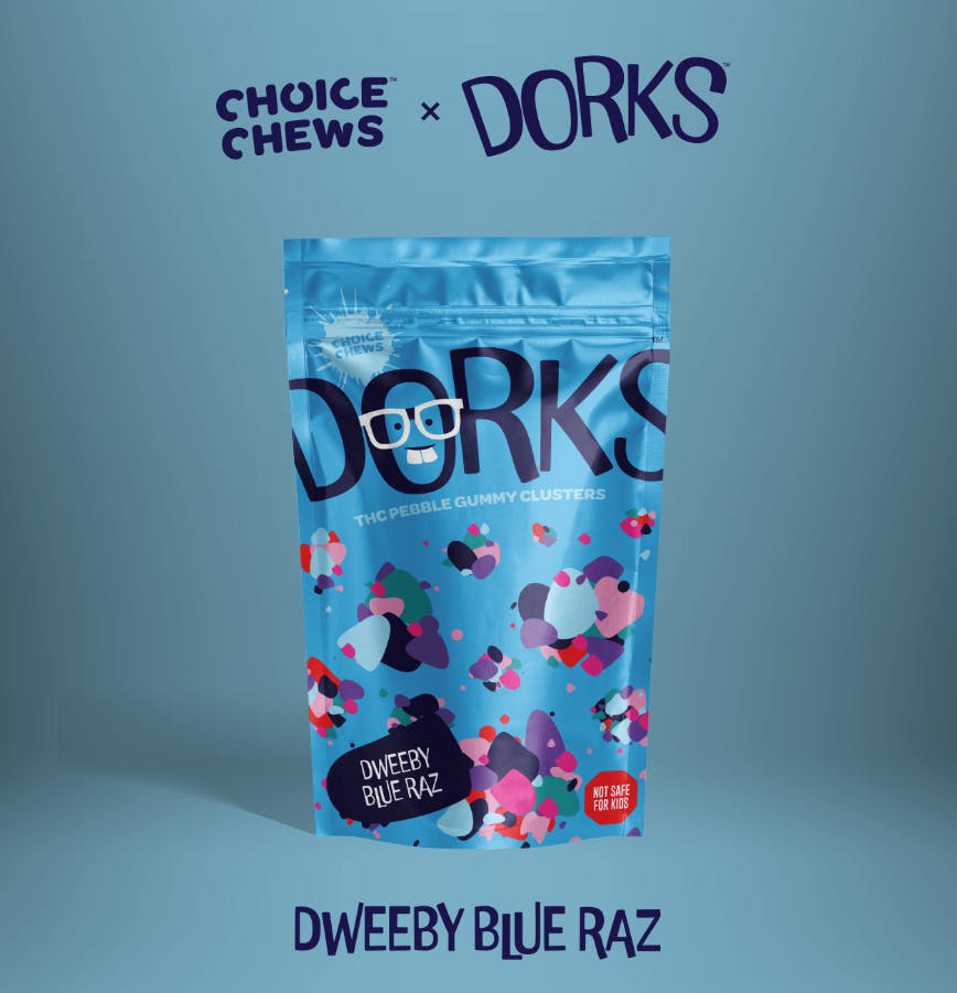 Product: CHOICE DORKS | DWEEBY BLUE RAZ | 200MG | SATIVA