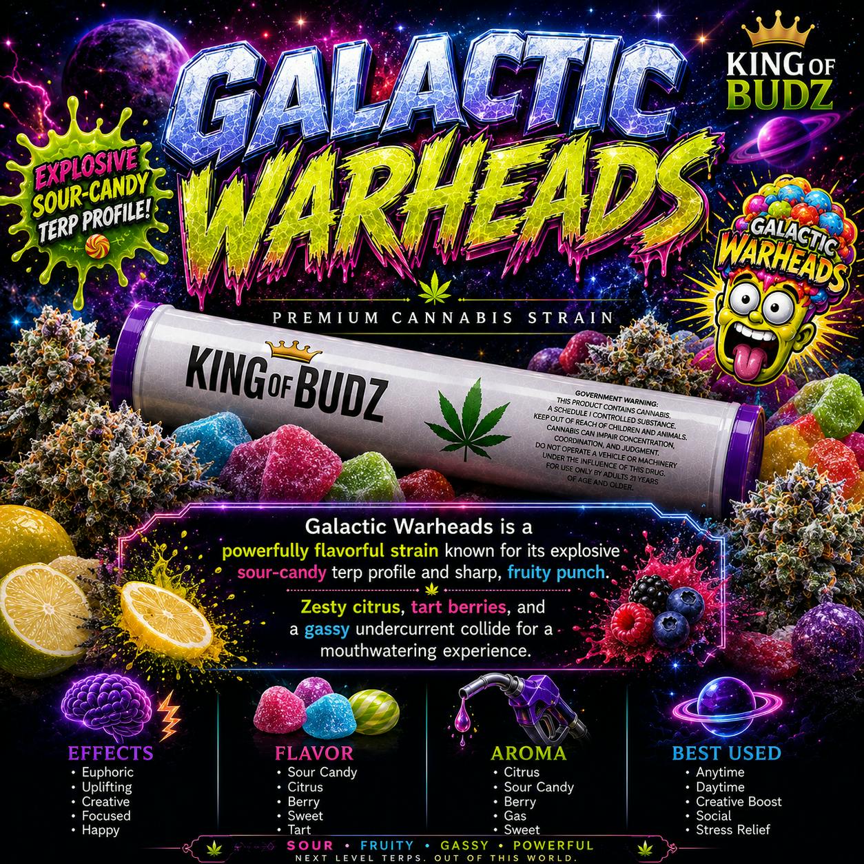 KOB - 1g Preroll - Galactic Warheadz