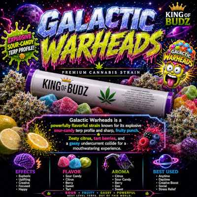 KOB - 1g Preroll - Galactic Warheadz - PRE_ROLLS by King of Budz at King of Budz