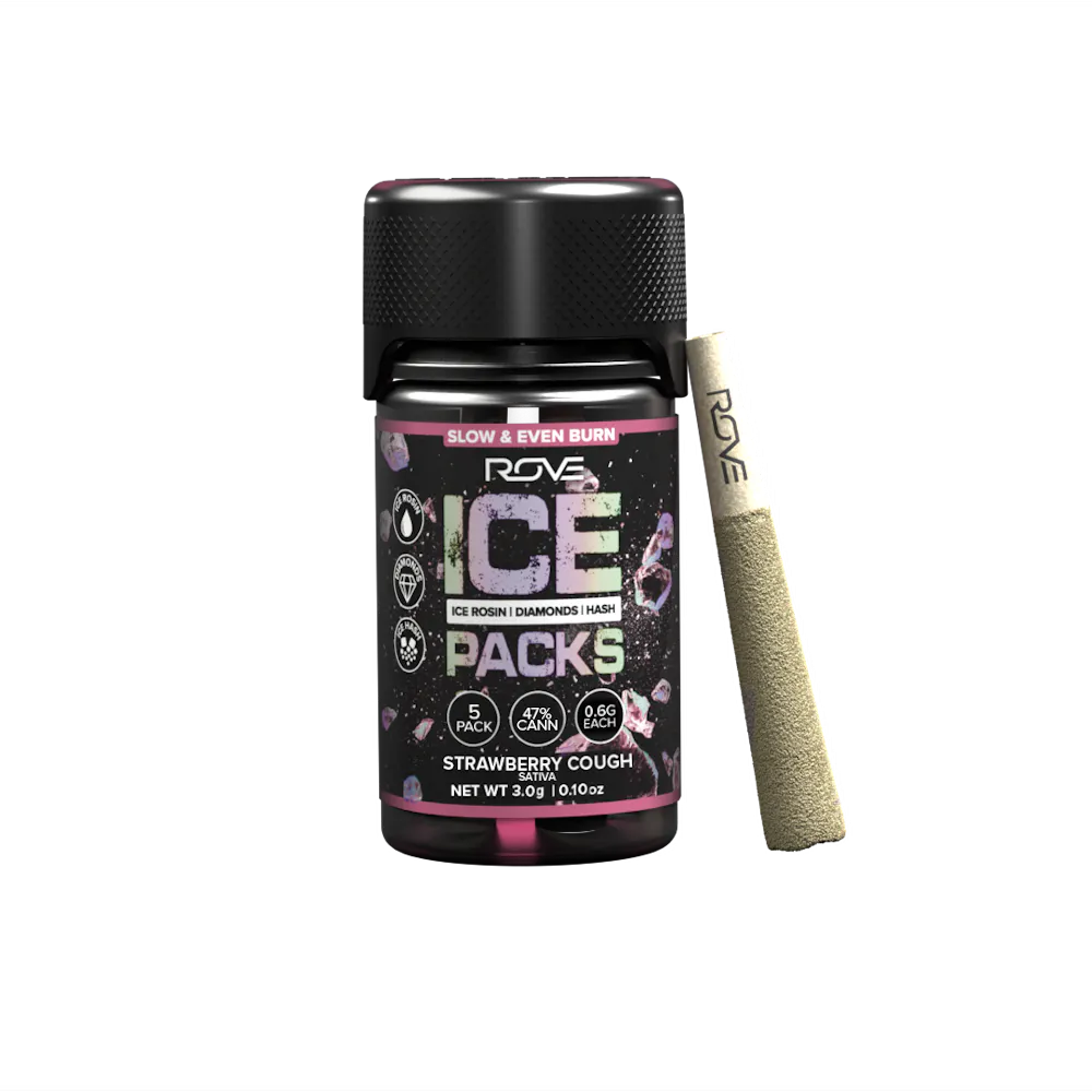 Product Strawberry Cough | Infused Ice Packs (Rosin, Hash, and Diamonds) | 5x 0.6g