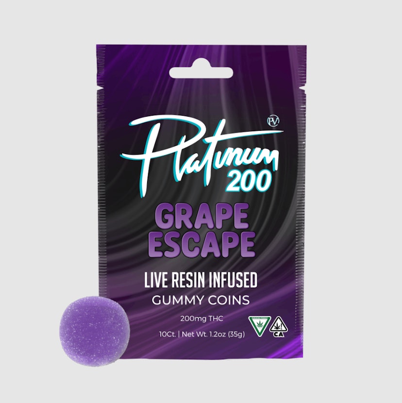 Platinum Vape | 200mg Live Resin Gummies | Grape Escape