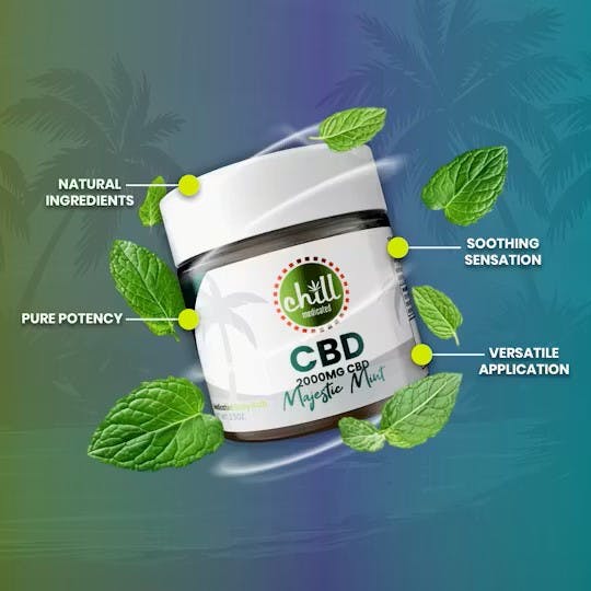 Chill Medicated CHILL MEDICATED | MAJESTIC MINT | CBD BODY RUB | 2000MG — CBD