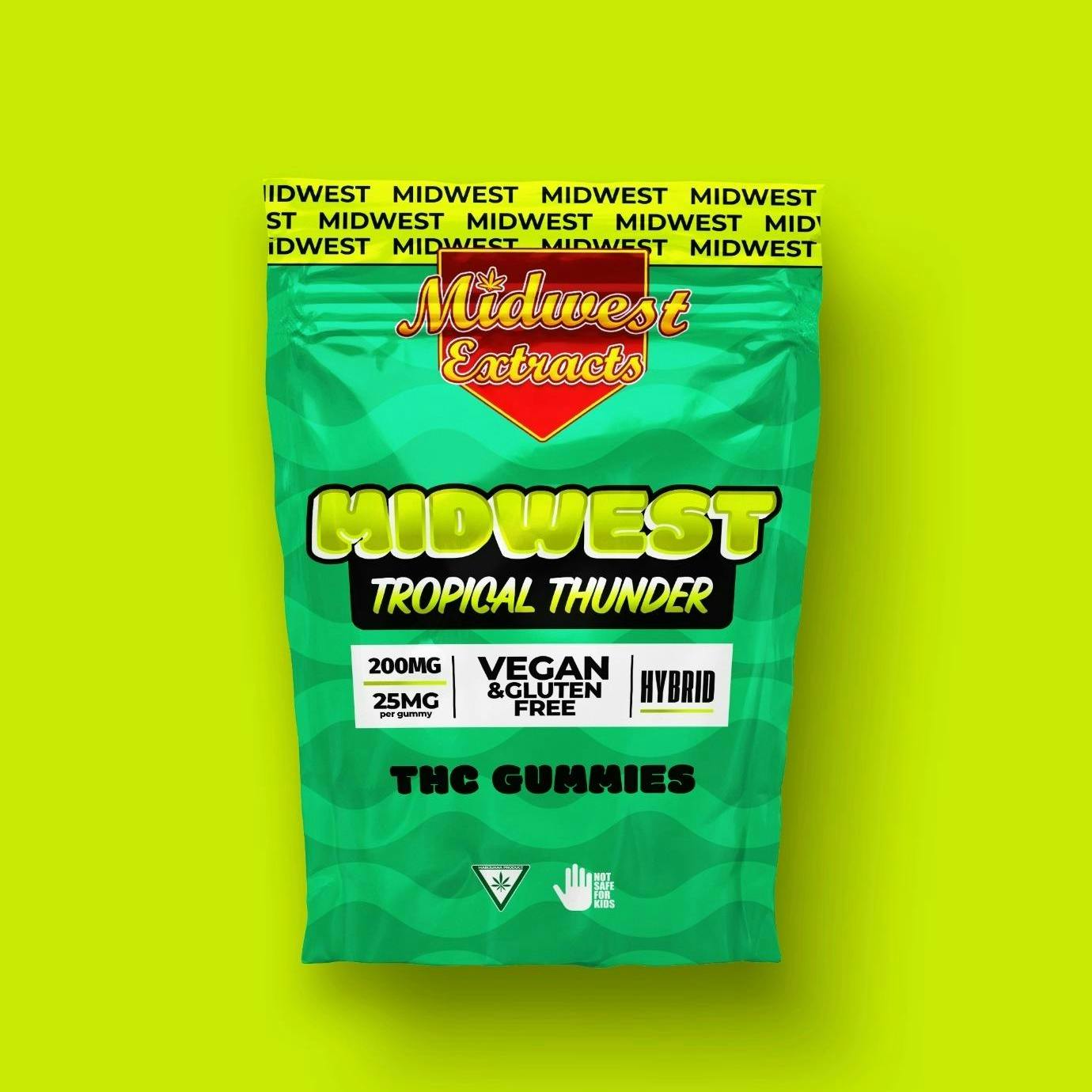 Midwest Extracts | Gummies - 200mg - Tropical Thunder (Hybrid)