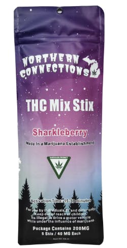 Product: Sharkleberry | 40mg x 5pk | Mix Stix | Northern Connections