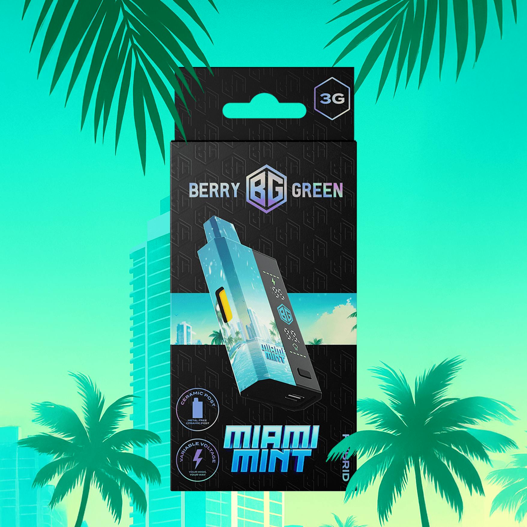 Berry Green - 510 Vape Cartridge - - Hybrid - **MIAMI MINT** (2/$20)