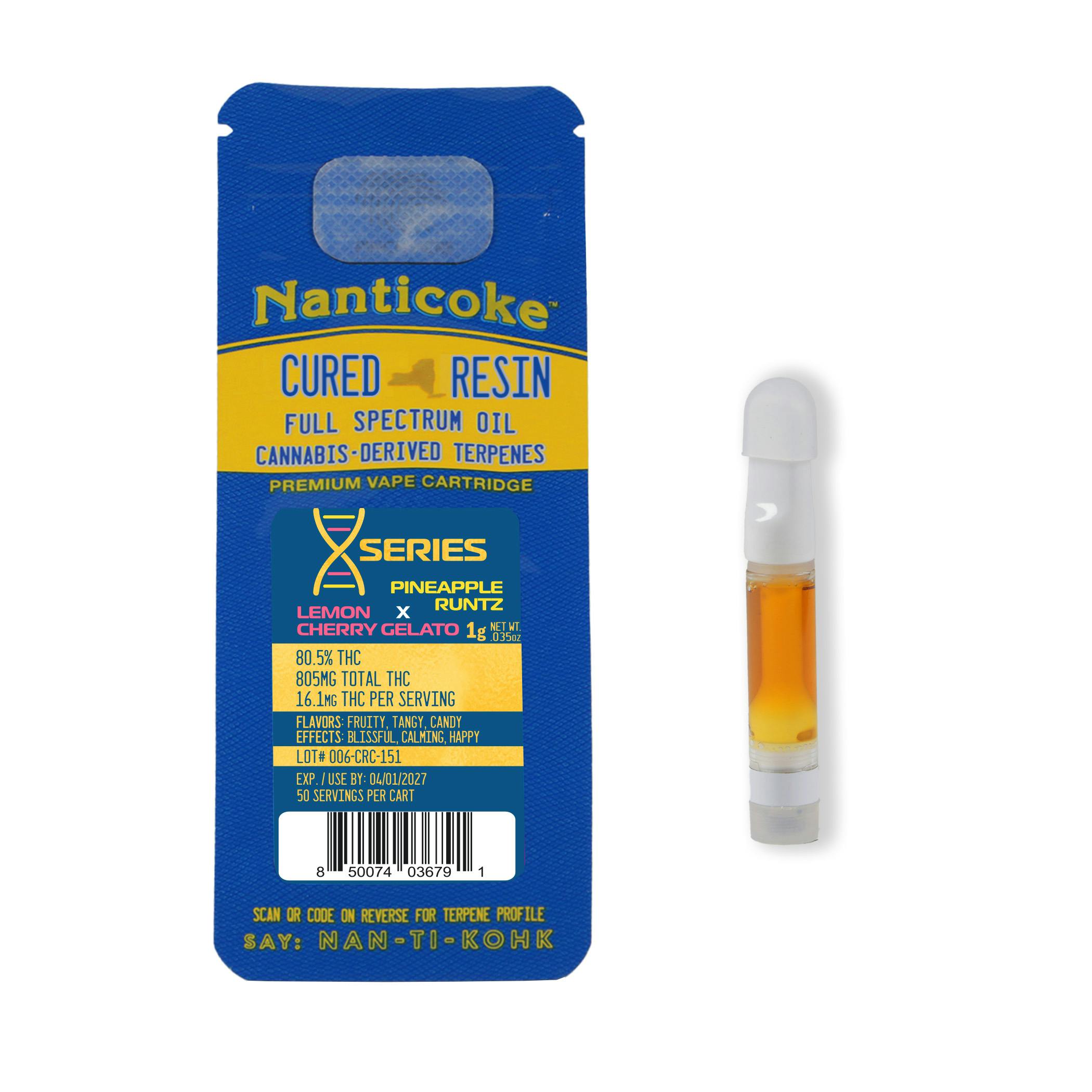 Product Nanticoke - Pineapple Runtz X LCG - X series - 1g - Cured Resin 510 Cart