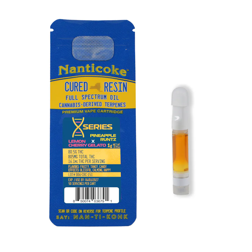 Product Nanticoke - Pineapple Runtz X LCG - X series - 1g - Cured Resin 510 Cart