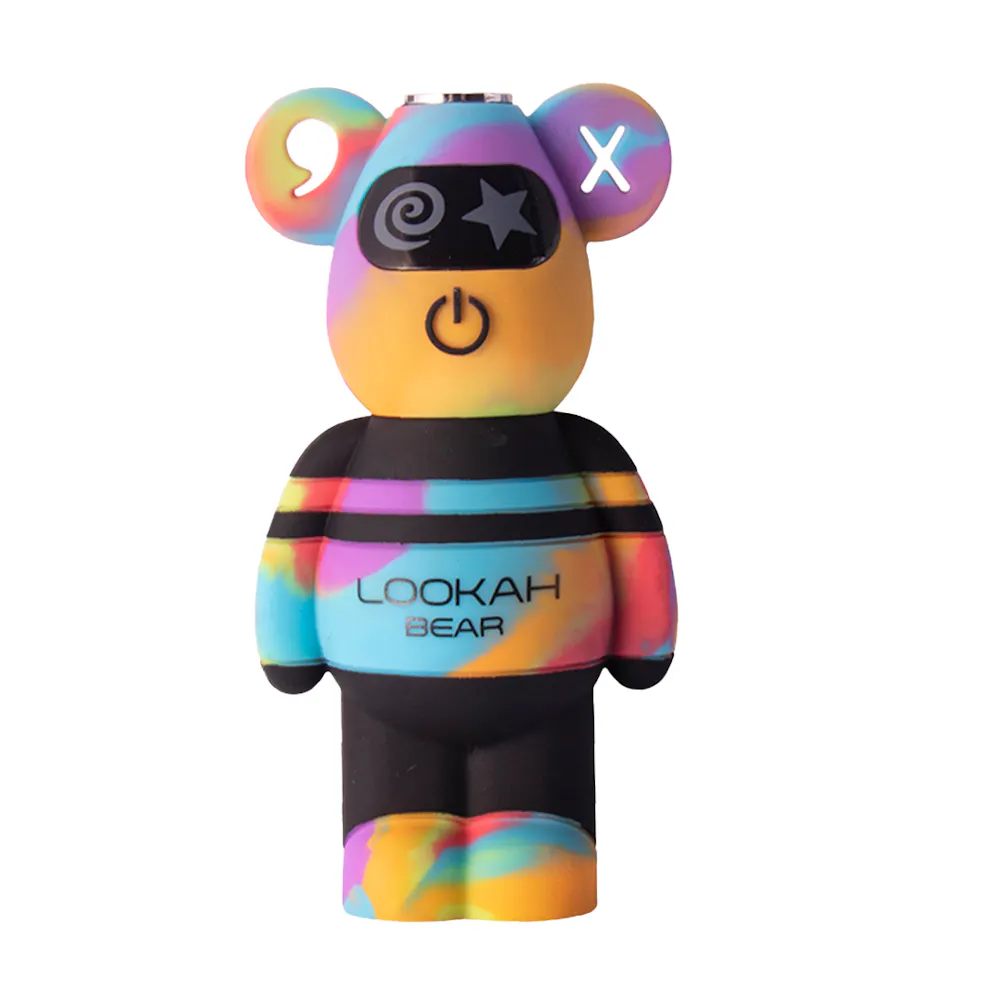 Product Lookah - Bear - 5-10 Thread Battery - Yellow Tie-Dye