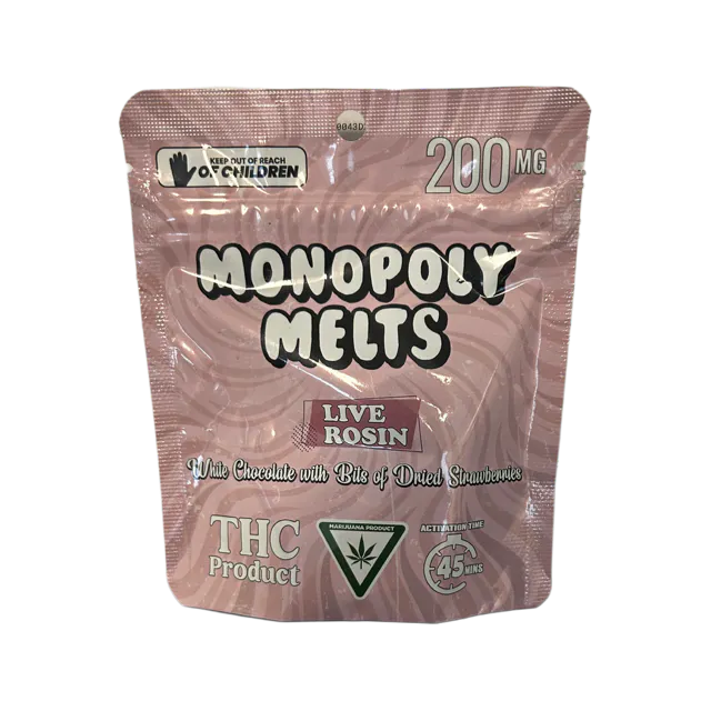 Monopoly Melts | White Chocolate Strawberry Bits | 200mg | Live