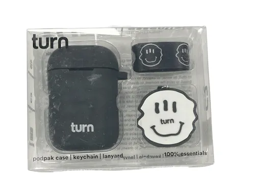 Turn Silicone Battery PodPak Cover – Black Smiley-active