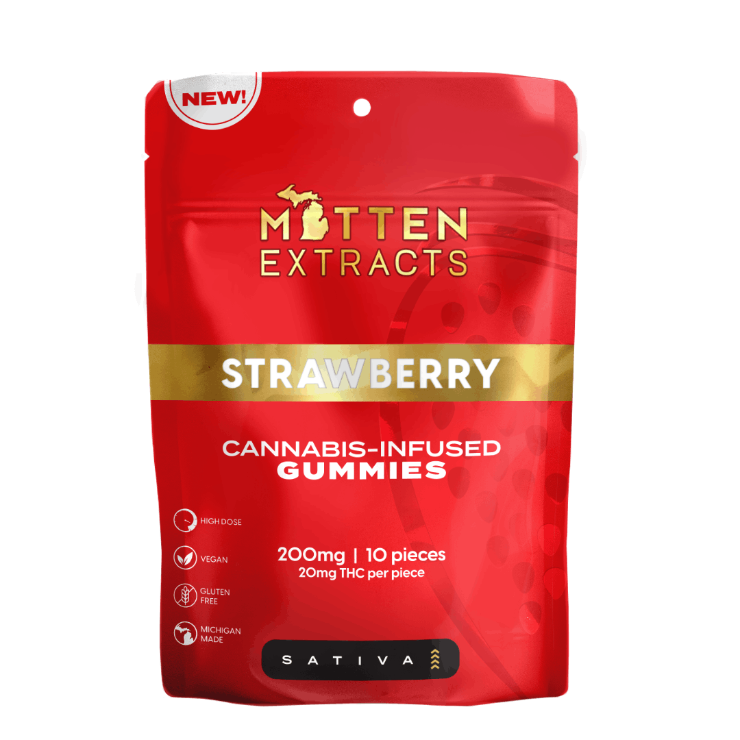 Product: MITTEN EXTRACTS | STRAWBERRY GUMMIES | 200MG