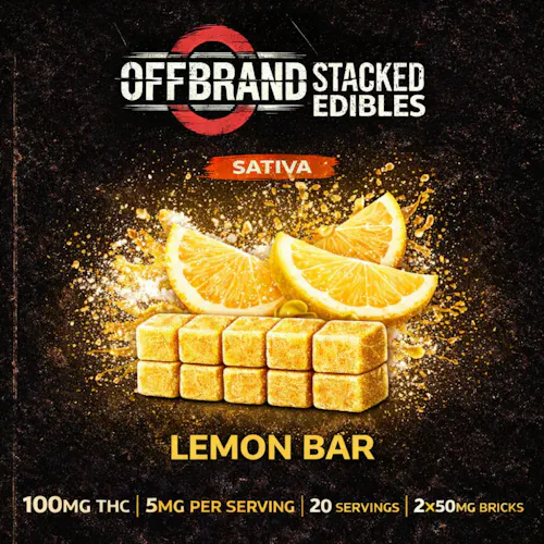 Lemon Bar (S) – 50mg | 2pk Gummies – Offbrand Stacked-1