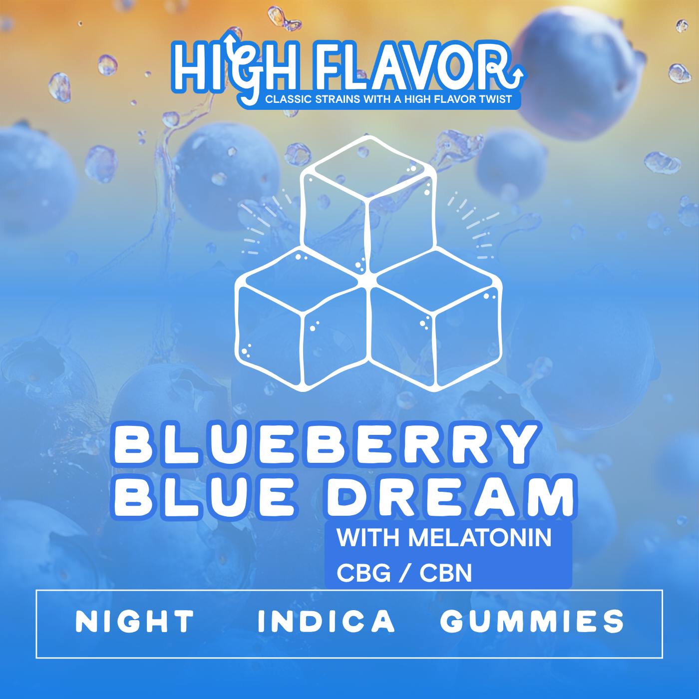 Blueberry Blue Dream I Gummy with Melatonin | 20 Pack (90-110mg)