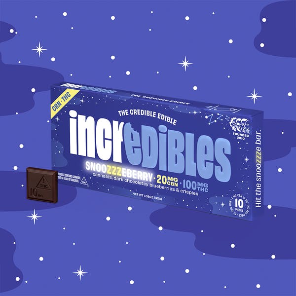 Incredibles - Chocolate Bar 5:1 - Snoozzzeberry (H) (100mg THC / 20mg CBN)