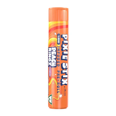 Pixie Stix - 1.25g Infused Preroll - Peach Ringz - PRE_ROLLS by Pixie Stix at King of Budz