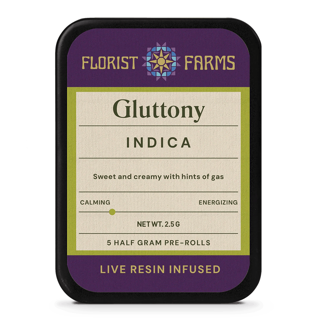 Pre-Roll | Florist Farms | Gluttony | Live Resin | 5pk | 2.5g