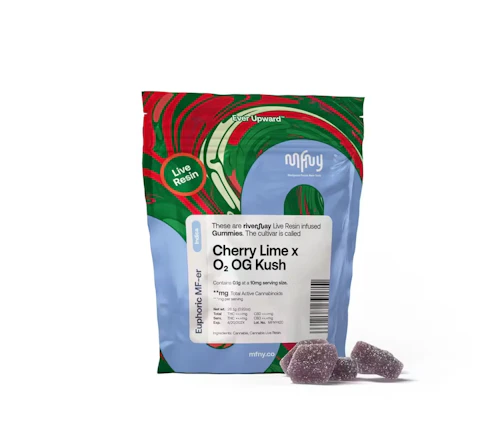 MFNY - 100mg Live Resin Gummies - Cherry Lime x O2 OG Kush