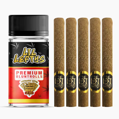 Left Coast - 5 Pack 1.3g Infused Blunts - Strawberry Banana - PRE_ROLLS by Left Coast at King of Budz