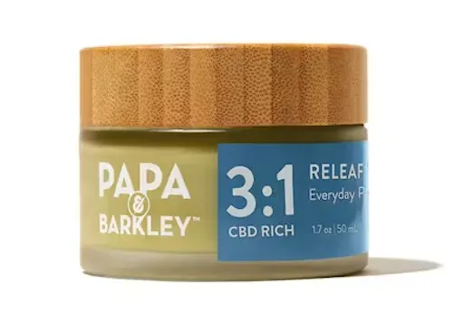 Papa & Barkley | Solventless Releaf Balm | 3:1 CBD / THC Topical | 1.7oz Jar-active