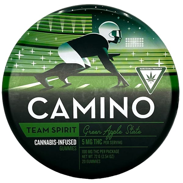 Product: Camino | Green Apple State Hybrid Gummies | 100mg