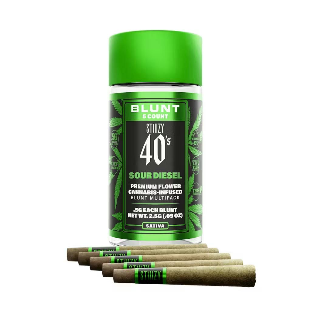 Stiiizy - 5-Pack .5g Live Resin Infused Blunts - Sour Diesel