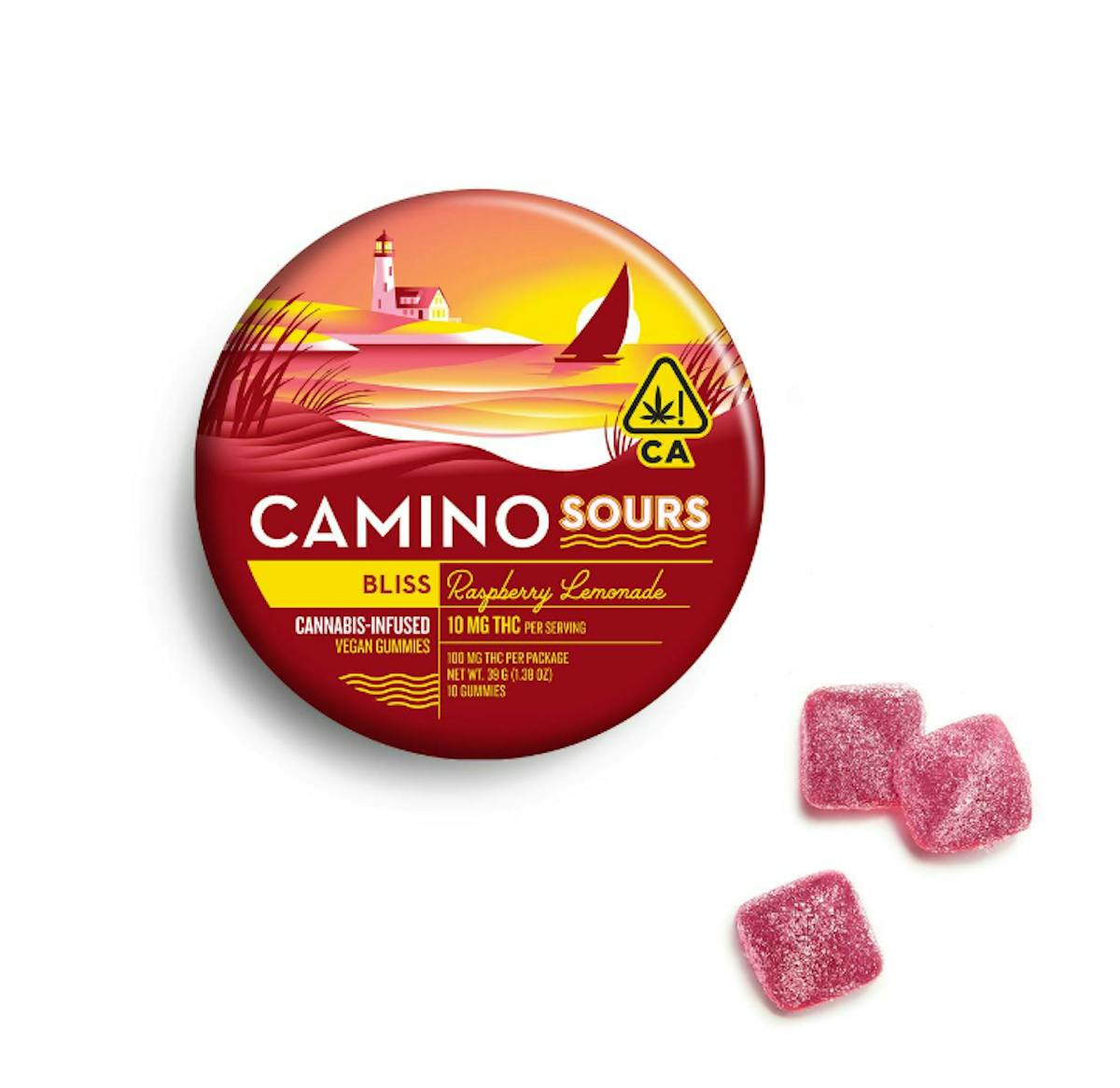 Photo of Camino Sours Raspberry Lemonade Gummies 100mg 20pk