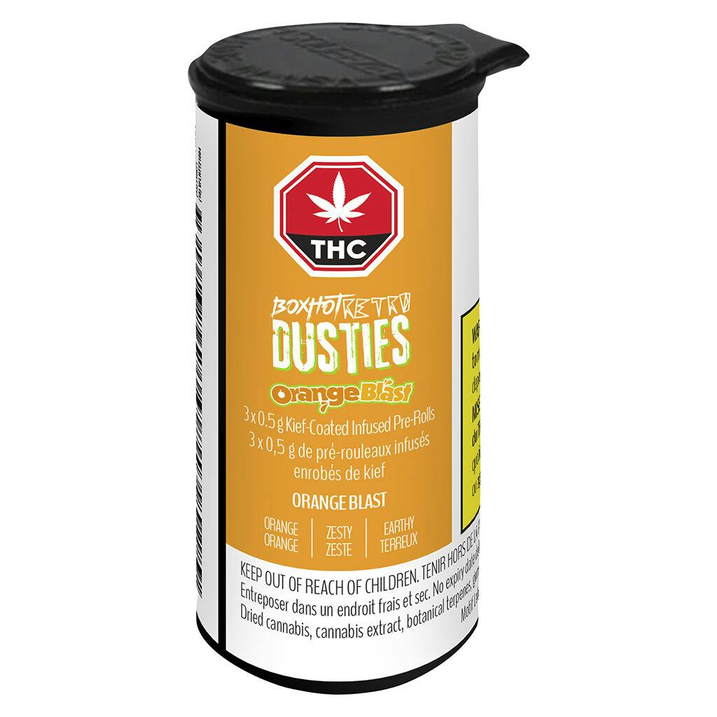 BOXHOT Dusties Orange Blast KiefCoated Infused PreRoll 3x0.5g