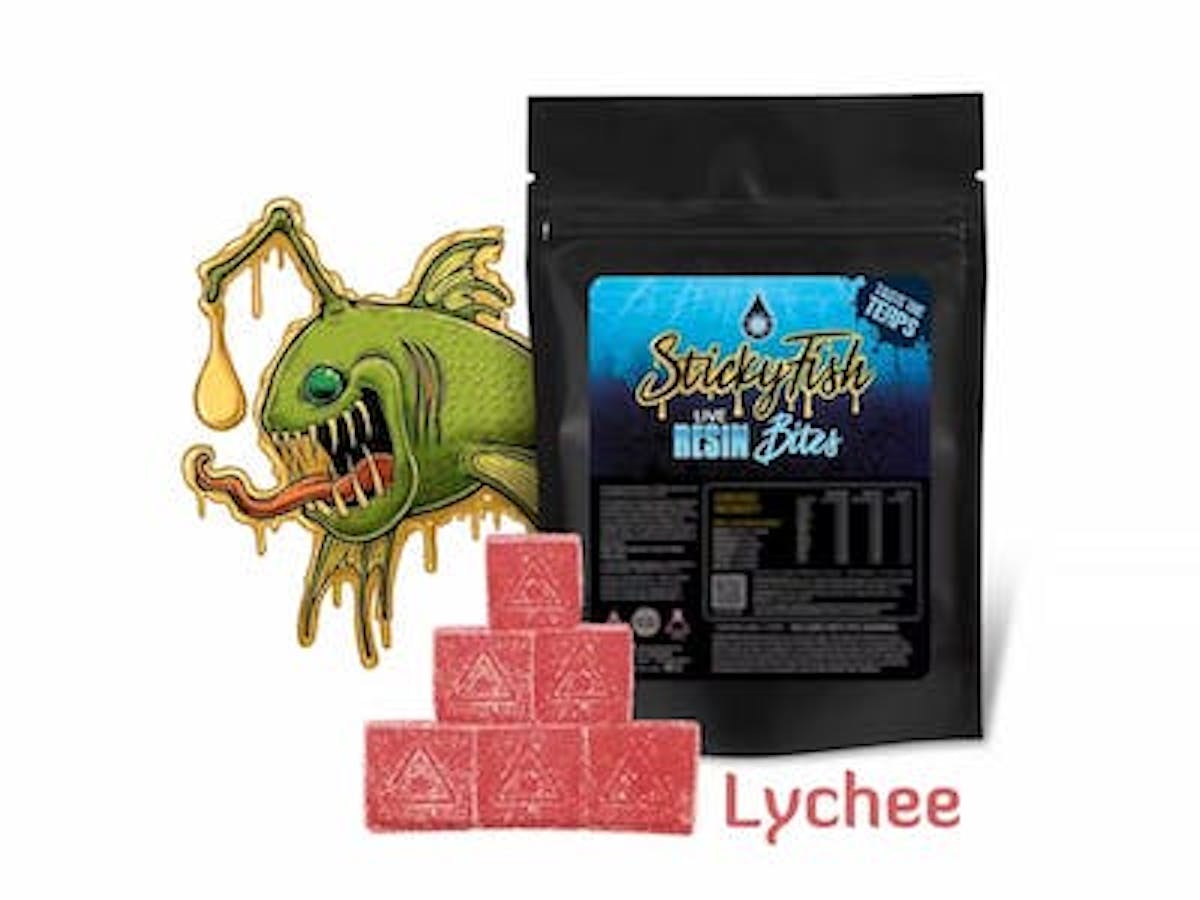 Image of Sticky Fish w/ Lychee Live Resin Gummies