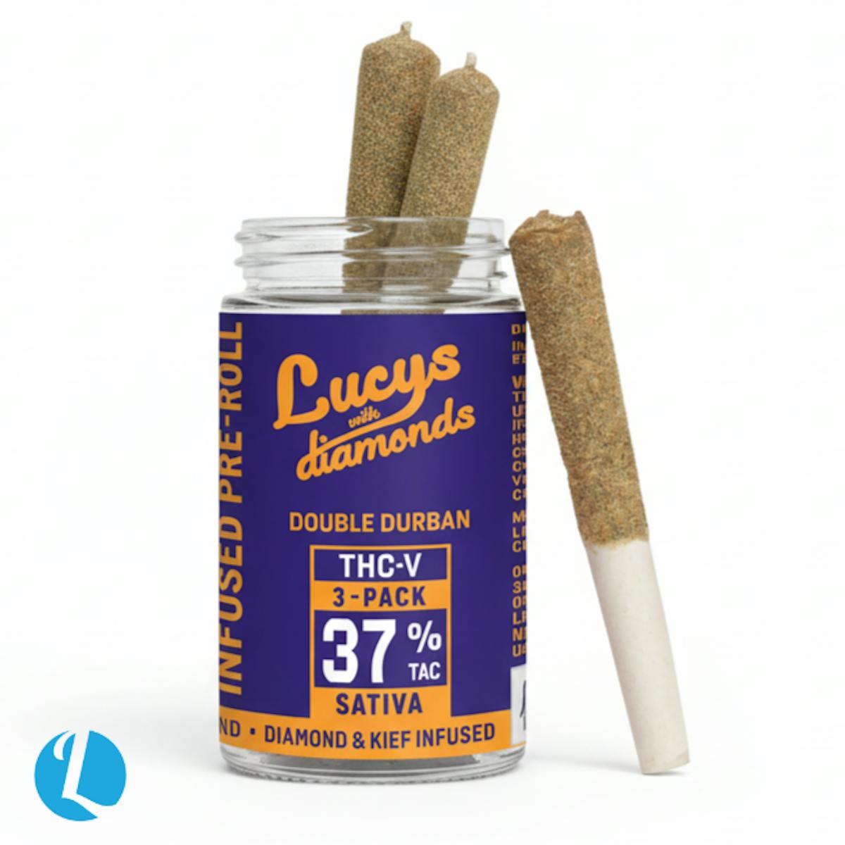 Photo of Lucy’s Double Durban | 0.7g 3pk Preroll