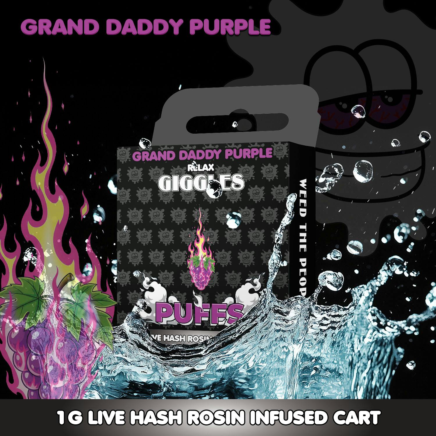Giggles Puffs | Granddaddy Purple | Cart | 1g