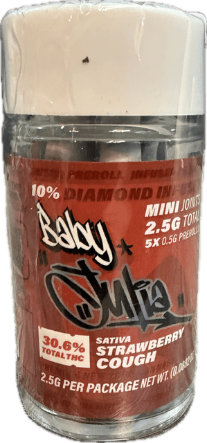 Julia | Infused Preroll | Diamond Infused | Strawberry Cough | .5g | 5 Pack | 2.5g | Sativa | THC 30.6% Julia