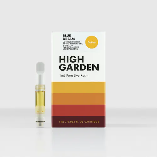 HIGH GARDEN | BLUE DREAM | PURE LIVE RESIN CART | 1G-active