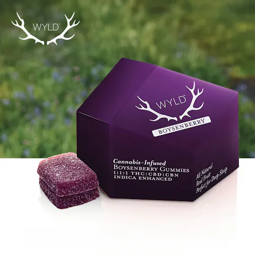 Boysenberry 1:1:1 CBD:CBN + Indica Enhanced Gummies-1