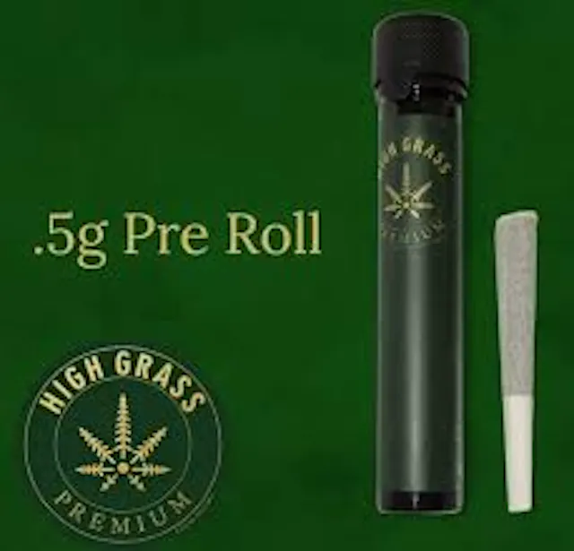 High Grass Farms Pre-Roll Garlic Ice Cream .5g (hybrid, singles)