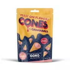Cannabals Infused Edibles Strawberry Chocolate Cones