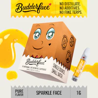 BUDDERFACE | Sparkle Face | 1G | Artisanal Live Resin 510 Disposable Cart - product image at King of Budz