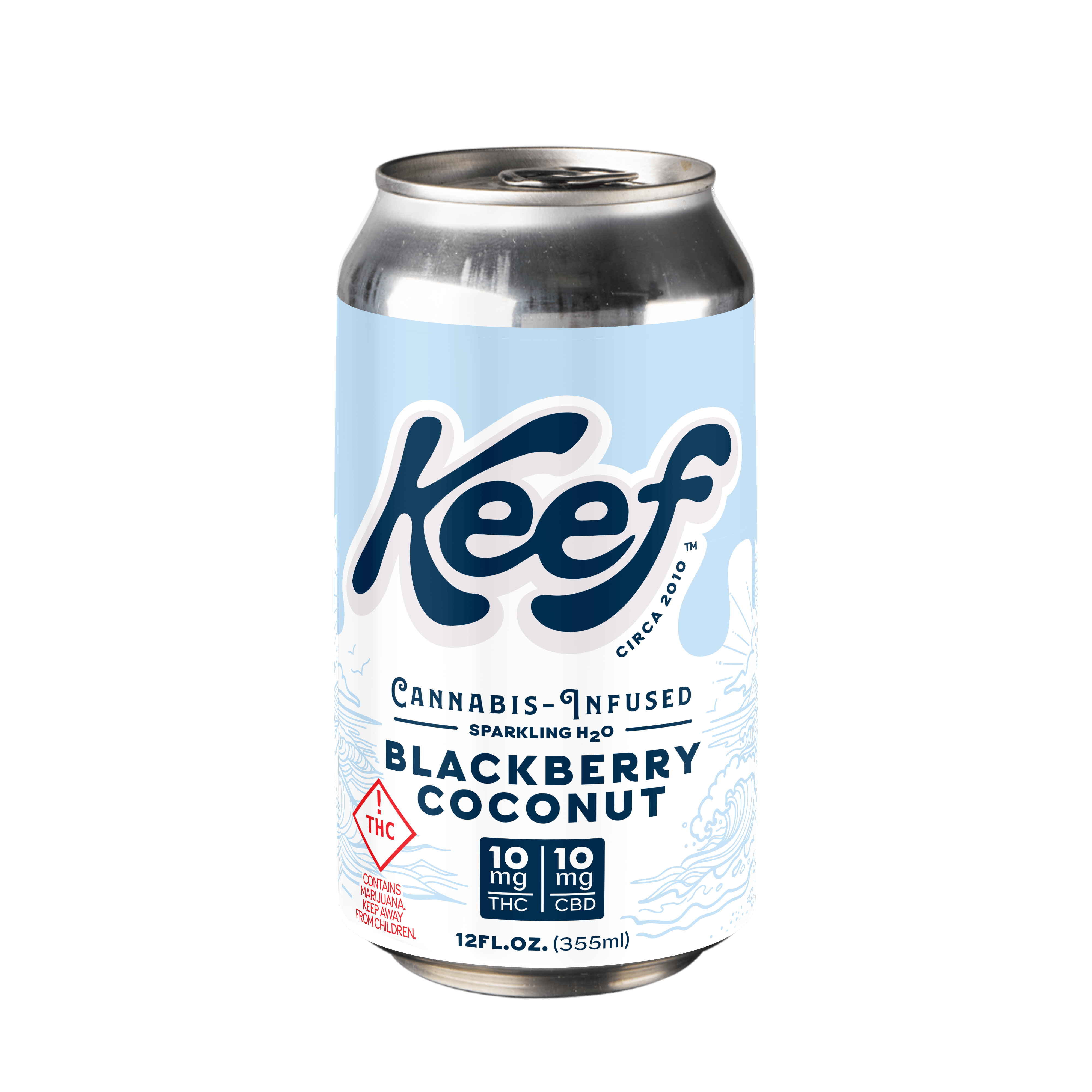 Keef - Sparkling H2O - Blackberry Coconut (H) (10mg THC/CBD)