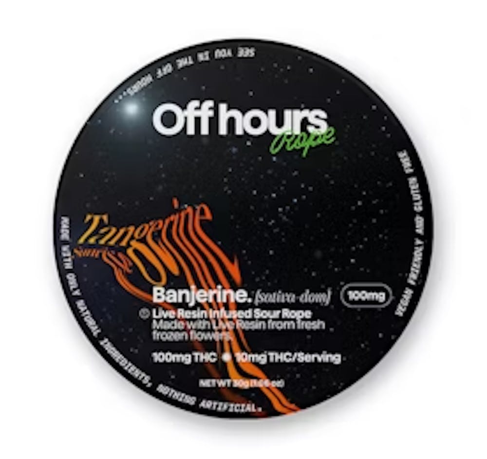 Product Gummies Live Resin Rope 100mg | Banjerine - Sour Tangerine Sunrise (S) | Off Hours