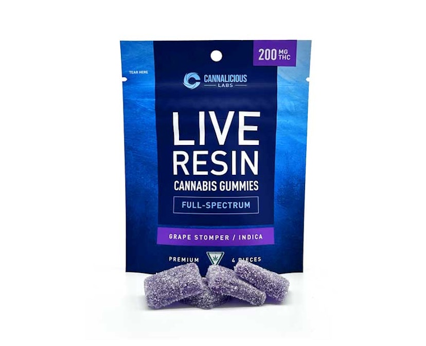 Cannalicious - Live Resin Grape Stomper Gummies 200mg