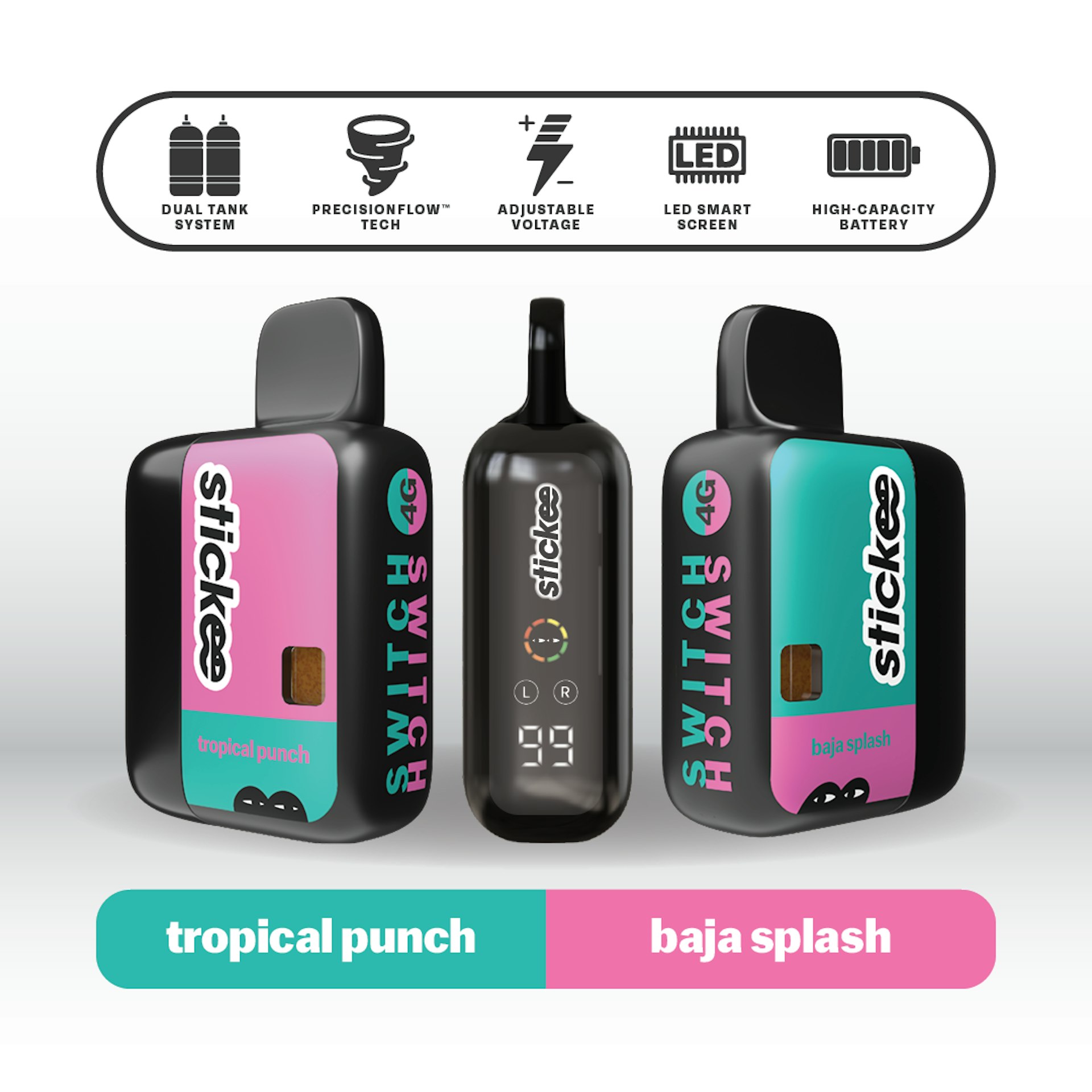 Stickee Switch - Baja Blast X Tropical Punch Liquid Diamond Disposable
