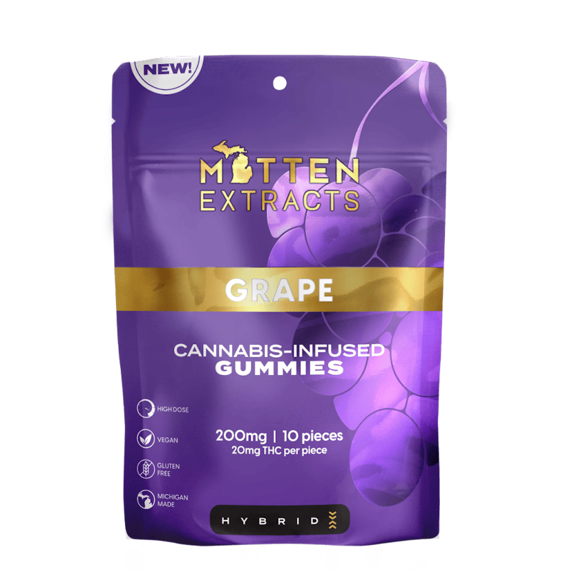 Mitten Extracts 200mg Gummies Grape Burst